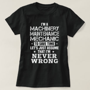 T-shirt Mécanique d'entretien des machines