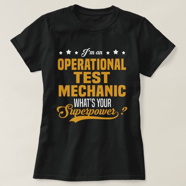 T-shirt Mécanique d'essai opérationnel (Design devant)