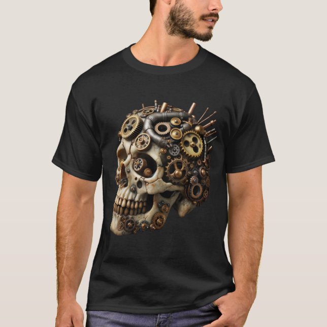 T-shirt Mécanique du crâne à vapeur (Devant)