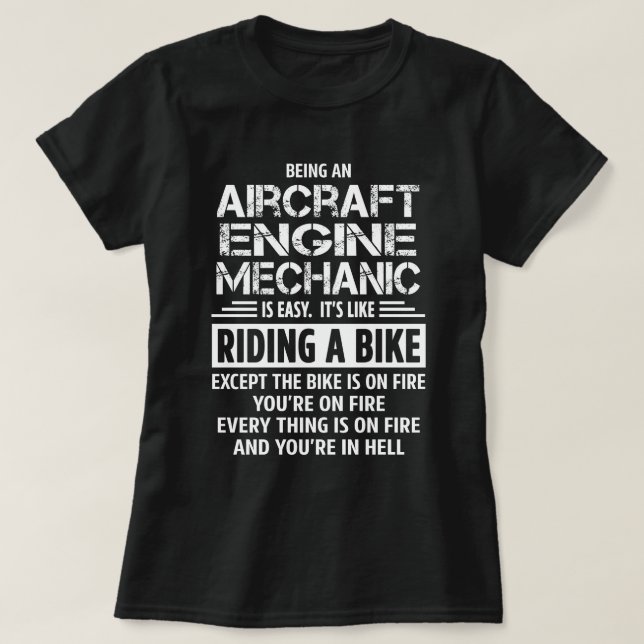 T-shirt Mécanique du moteur d'aéronef (Design devant)