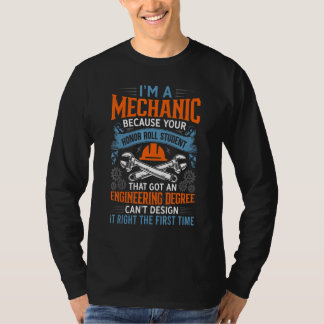 T-shirt Mécanique Honneur Roll Engineering voiture étudian