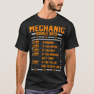 T-shirt Mécanique Horaire Taux Machiniste Réparateur Autom