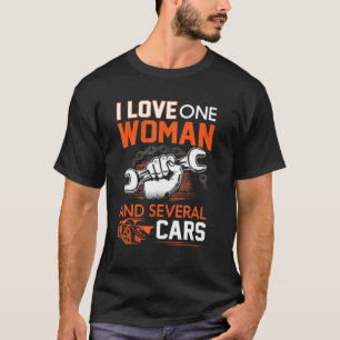T-shirt Mécanique J'Aime Une Femme Et Plusieurs Voitures P