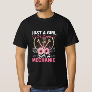 T-shirt Mécanique Juste Une Fille Amoureuse Avec Un Mécani