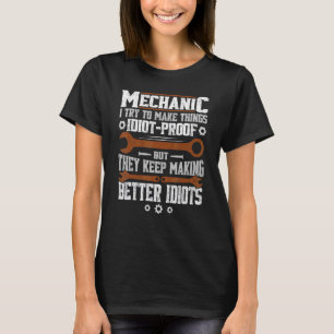 T-shirt Mécanique Pour Hommes Papa Voiture Garage Auto Méc