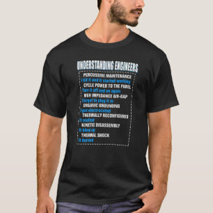 T-shirt Mécanique Sarcastique Ingénierie Amusement Compren