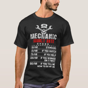 T-shirt Mécanique Taux Horaire Automobile Motocyclette Hom