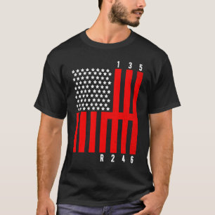 T-shirt Mécanique US Drapeau Réglage de voiture Réparation