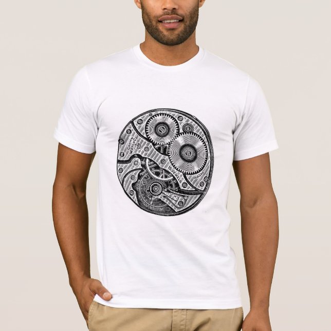 T-shirt Mécanisme de montre de poche de main (Devant)