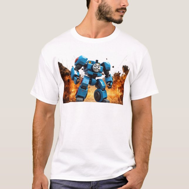 T-shirt Mecha-Boom ! Thomas le réservoir...Mech Engine Tra (Devant)