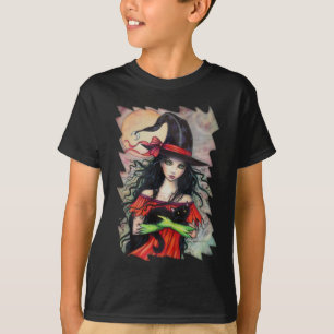 T-shirt Méchanceté d'automne Sorcière d'Halloween et chat 