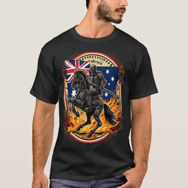 T-shirt Mechanical Knight of the Australian Apocalypse (Devant)