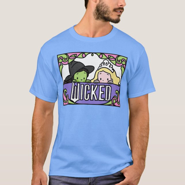 T-shirt Méchant Elphaba Glinda Pointant Ludique Style Dess (Devant)