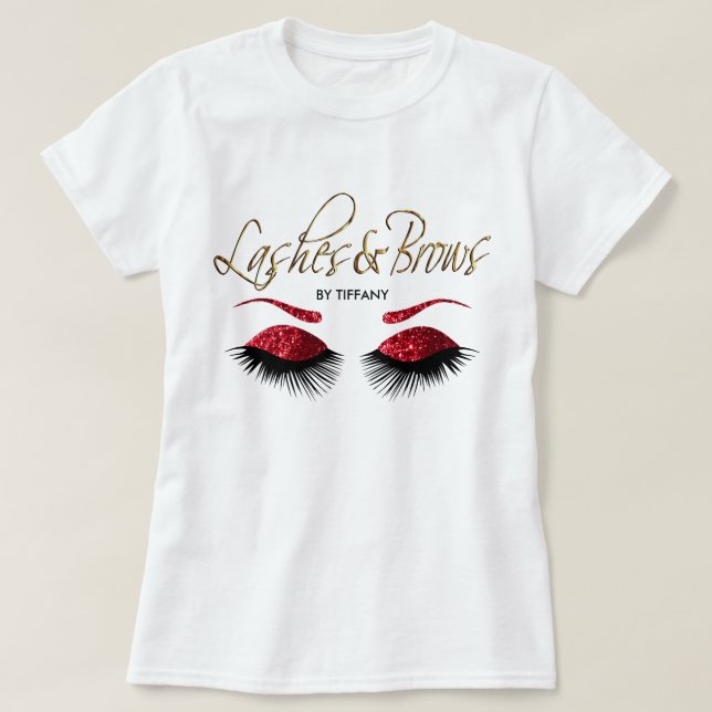 T-shirt Mèches et fronts - rouge (Design devant)
