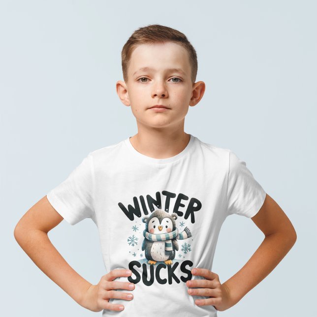 T-shirt Mécontentement de l'hiver du pingouin cool (Créateur téléchargé)