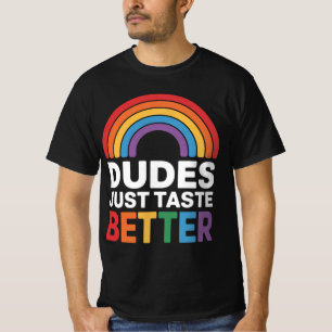T-shirt Mecs Ont Juste Meilleur Goût Drôle Gay Arc-en-ciel