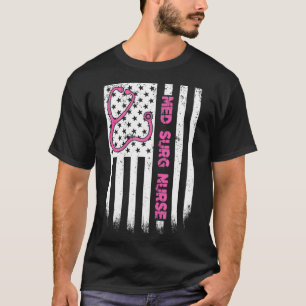 T-shirt Med Surg Nurse American USA Stethoscope Patriotiqu
