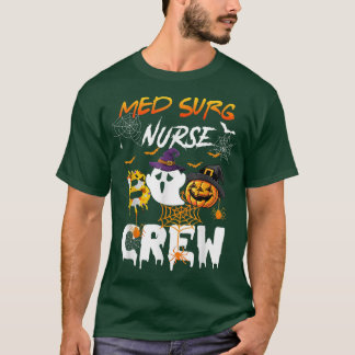 T-shirt Med Surg Nurse Boo Crew RN Bitcoin Ghost Witch Hal