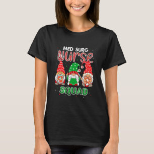 T-shirt Med Surg Nurse Squad Gnomes de Noël RN Corresponda