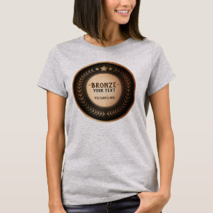 T-shirt MÉDAILLE Bronze Champion DIY IMPRESSION PERSONNALI