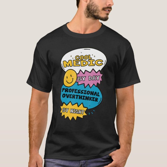 T-shirt Médaille cool Par Jour Professionnel Overthinker P (Devant)