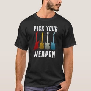 T-shirt Médaille de guitare Choisissez votre arme Musique