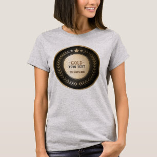 T-shirt MÉDAILLE DIY IMPRESSION PERSONNALISÉE Or #1 Champi