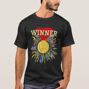 T-shirt Médaille d'or #1 du lauréat du prix de la concurre