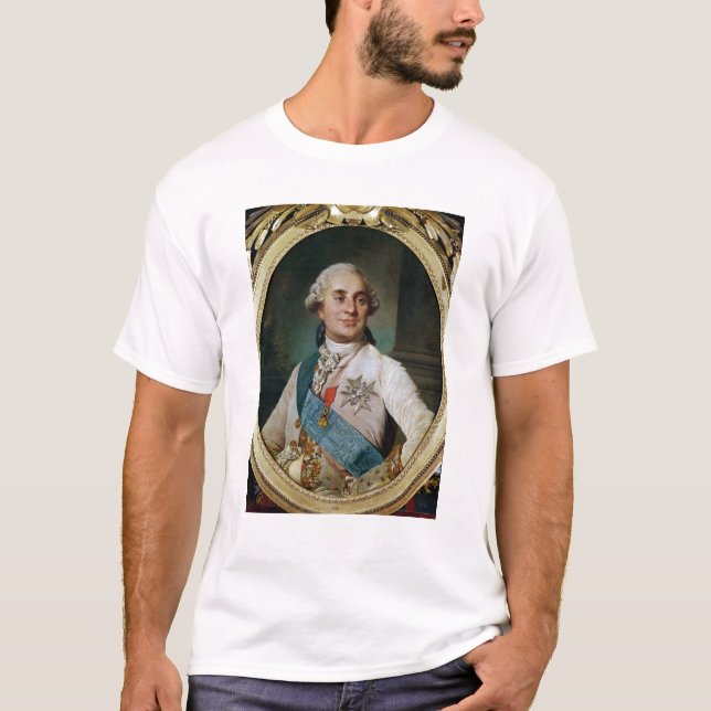 T-shirt Médaillon de portrait de Louis XVI 1775 (Devant)