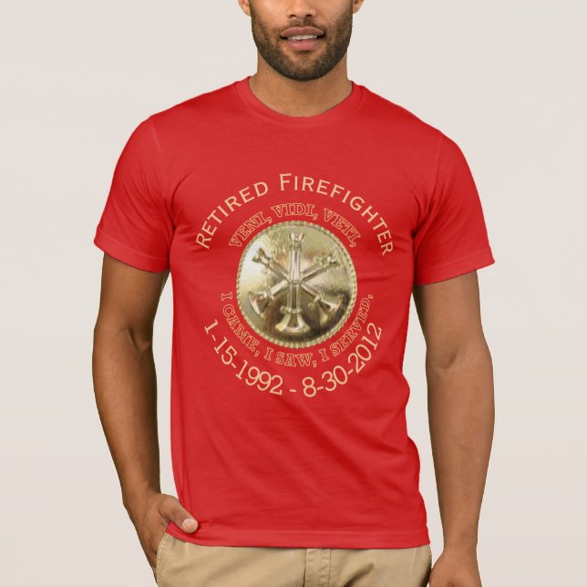 T-shirt Médaillon VVV du chef du bataillon des pompiers à  (Devant)