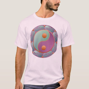 T-shirt Médaillon Yin Yang Violet Turquoise
