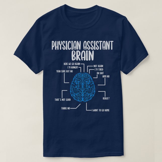 T-shirt Médecin adjoint Cerveau PA Journée de diplôme de l (Design devant)