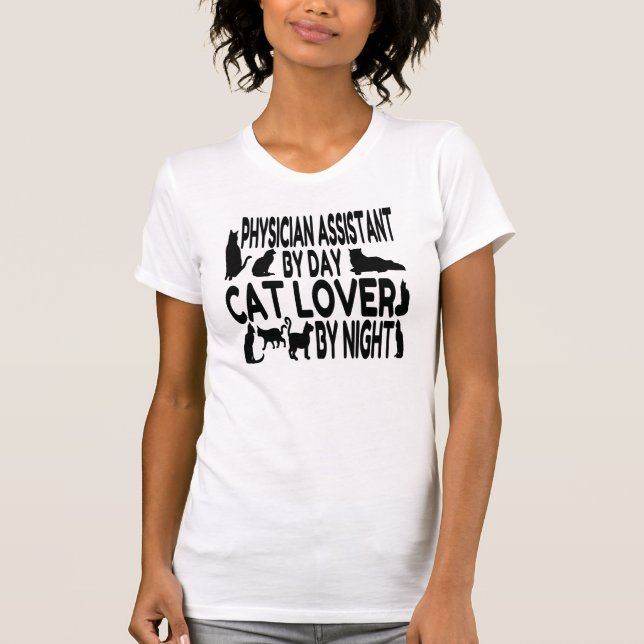 T-shirt Médecin Amoureux des chats Assistant (Devant)