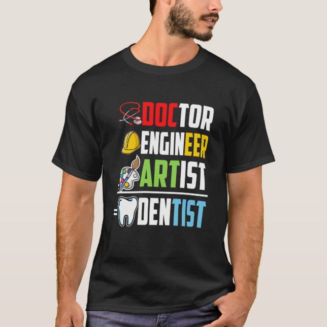 T-shirt Médecin Artiste Dentiste Étudiant Médicale Arg (Devant)