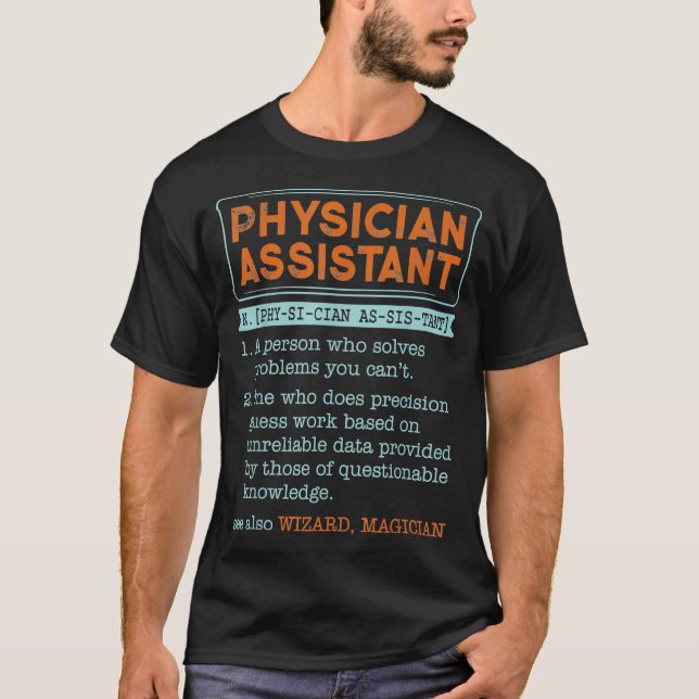 T-shirt Médecin Assistant Dictionnaire Noun Wizard Magicia (Devant)