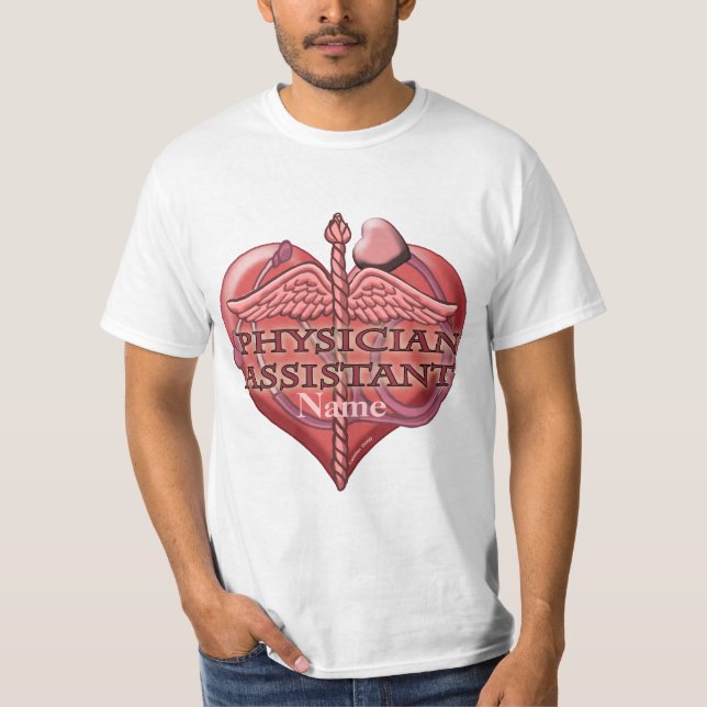T-shirt Médecin Assistant Heart Caduceus (Devant)