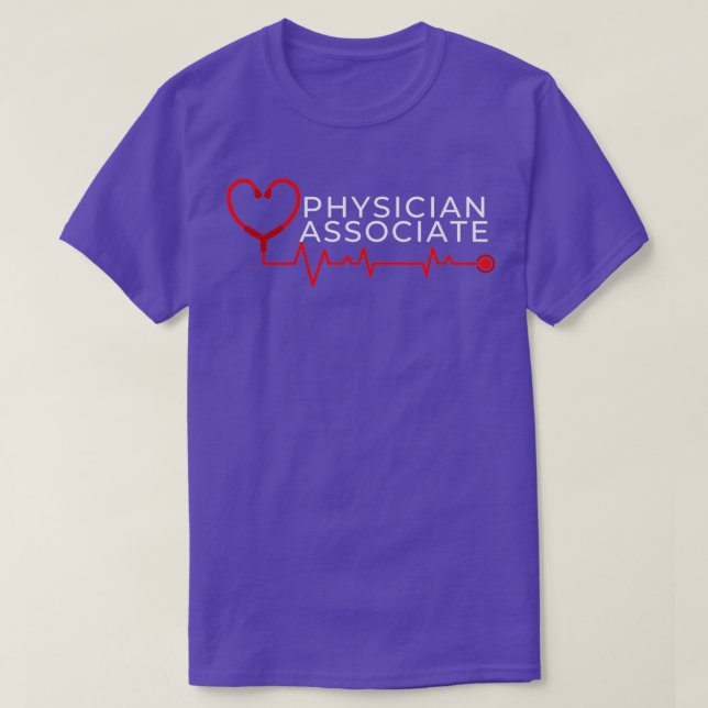 T-shirt Médecin Associer au rythme cardiaque stéthoscope a (Design devant)