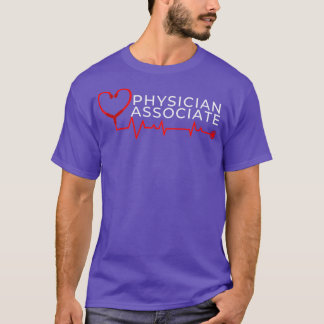 T-shirt Médecin Associer au rythme cardiaque stéthoscope a