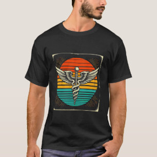T-shirt Médecin Caducée Rétro Soins Infirmiers Médecine In