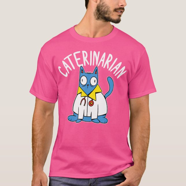 T-shirt Médecin Caterinaire Chat Docteur vétérinaire (Devant)