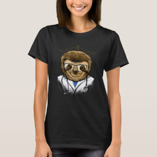 T-shirt Médecin Chirurgien Paresseux Docteur MD Animal S