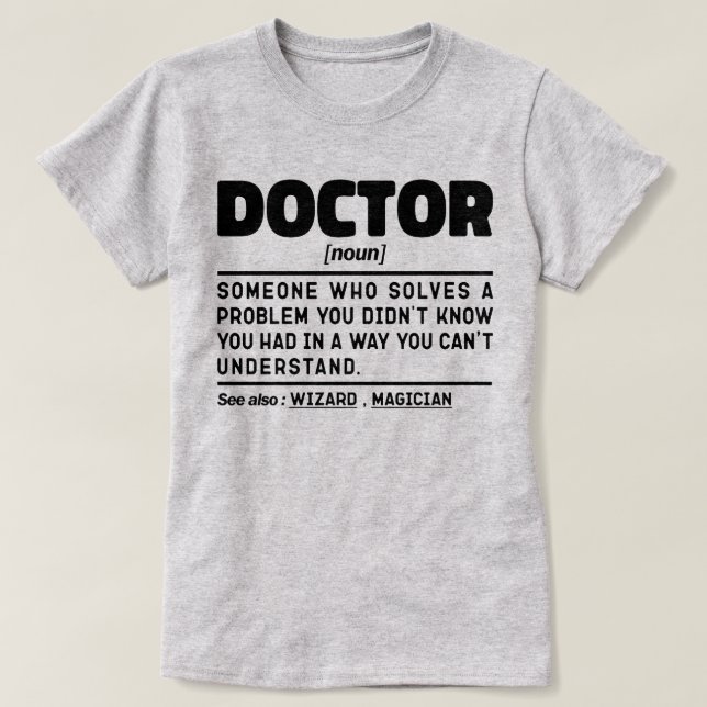 T-shirt Médecin Cool Docteur Noun Travailleur Sarcastique  (Design devant)