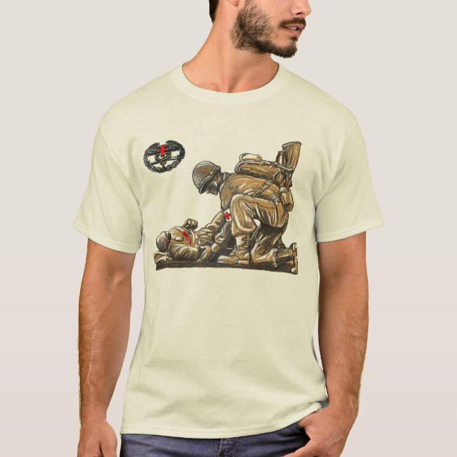 T-shirt Médecin de combat - fixez ceux la vie (Devant)