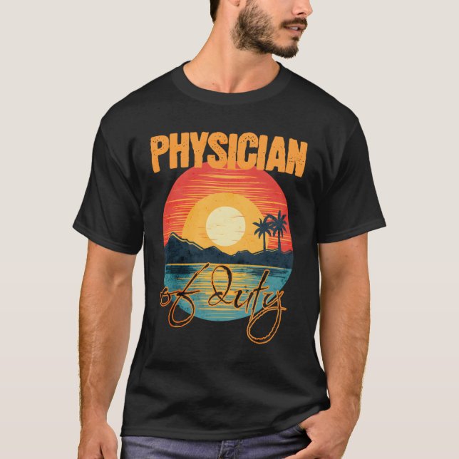 T-shirt Médecin de garde Vacances Été Tropical (Devant)