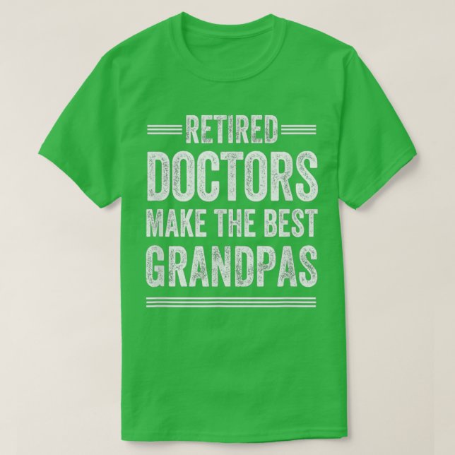 T-shirt Médecin de grand-père retraité Médecin MD Gif de r (Design devant)