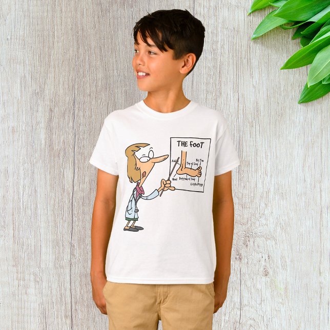T-shirt Médecin drôle enseignant l'anatomie du pied (Créateur téléchargé)