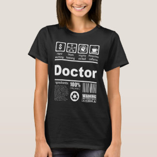 T-shirt Médecin : Faits nutritionnels pour médecins