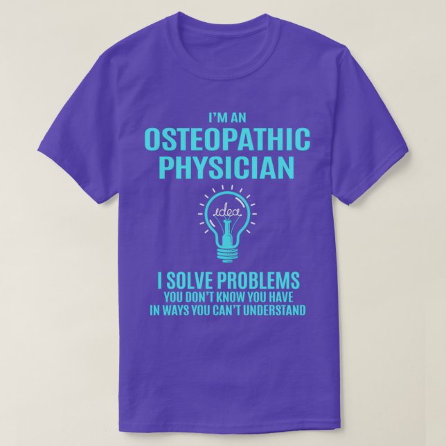 T-shirt Médecin ostéopathique I Résoudre des problèmes Cad (Design devant)