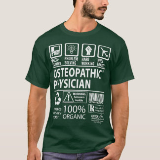 T-shirt Médecin ostéopathique Multitâche Cadeau d'emploi A