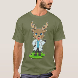 T-shirt Médecin renne Stethoscope